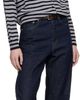 Cordera Cordera Black & White Merino Wool Striped Polo Cardigan - 4