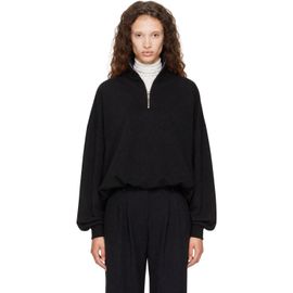 Cordera Cordera Black Balloon Quarter-Zip Sweater