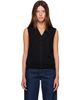 Cordera Cordera Black Merino Wool Button Waistcoat Cardigan - 1