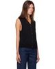Cordera Cordera Black Merino Wool Button Waistcoat Cardigan - 2