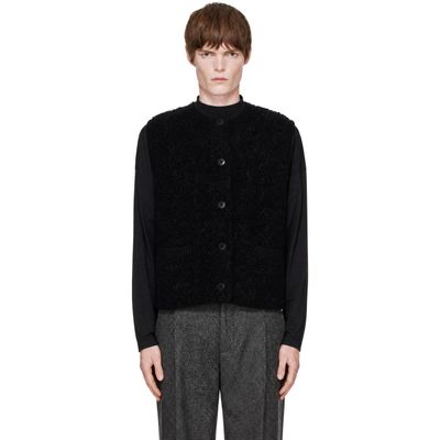 Cordera Cordera Black Mohair Waistcoat Sweater