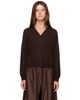 Cordera Cordera Brown Merino Wool Button Cardigan - 1