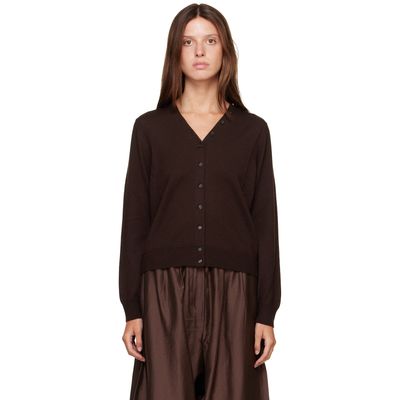 Cordera Cordera Brown Merino Wool Button Cardigan