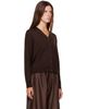 Cordera Cordera Brown Merino Wool Button Cardigan - 2