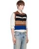 Cordera Cordera Brown Striped Waistcoat Sweater Vest - 2
