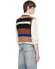 Cordera Cordera Brown Striped Waistcoat Sweater Vest - 3