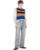 Cordera Cordera Brown Striped Waistcoat Sweater Vest - 4
