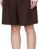 Cordera Cordera Brown Tailored Bermuda Shorts - 4