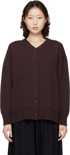 Cordera Cordera Burgundy Merino Wool Cardigan