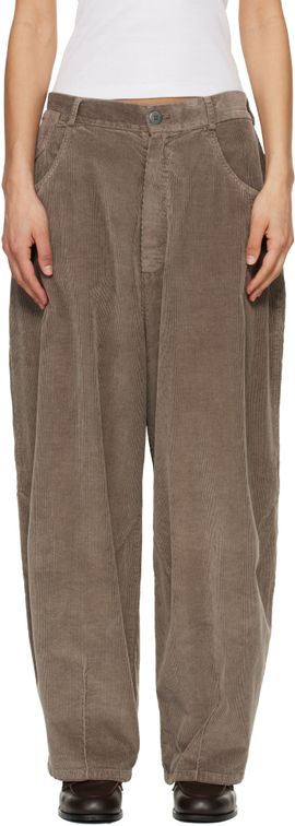 Cordera Cordera Gray Corduroy Baggy Trousers