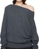 Cordera Cordera Gray Merino Wool Off-Shoulder Sweater - 1