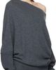 Cordera Cordera Gray Merino Wool Off-Shoulder Sweater - 2