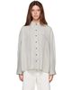 Cordera Cordera Gray Pinstriped Oversized Shirt - 1
