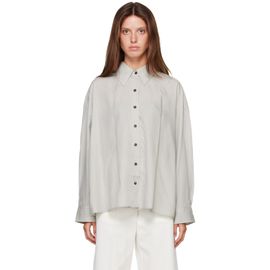 Cordera Cordera Gray Pinstriped Oversized Shirt
