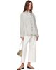Cordera Cordera Gray Pinstriped Oversized Shirt - 4