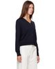 Cordera Cordera Navy Merino Wool Button Cardigan - 2