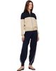 Cordera Cordera Off-White & Navy Extrafine Merino Wool Sporty Cardigan - 4