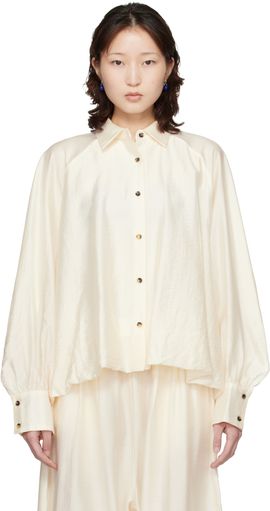 Cordera Cordera Off-White Balloon Shirt