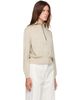 Cordera Cordera Off-White Flecked Cotton Zip-Up Sweater - 2