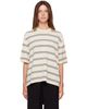 Cordera Cordera Off-White Organic Cotton Striped T-shirt - 1