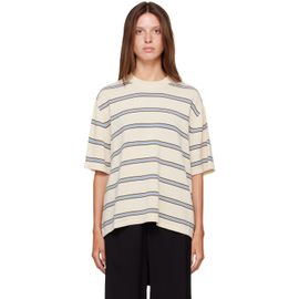 Cordera Cordera Off-White Organic Cotton Striped T-shirt