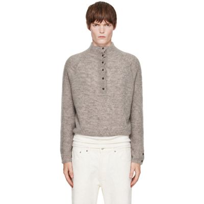 Cordera Cordera Taupe Baby Alpaca Polo Sweater