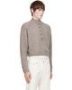 Cordera Cordera Taupe Baby Alpaca Polo Sweater - 2