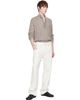 Cordera Cordera Taupe Baby Alpaca Polo Sweater - 4