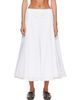 Cordera Cordera White Cotton Voluminous Midi Skirt - 1