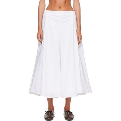 Cordera Cordera White Cotton Voluminous Midi Skirt