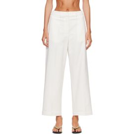 Cordera Cordera White Soft Cotton Straight Trousers