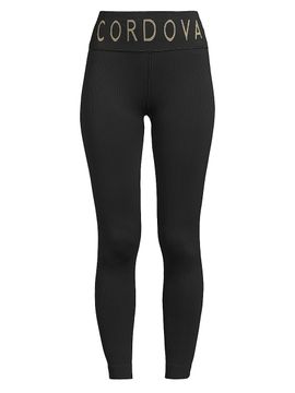 Cordova Women's Logo Rib-Knit Base-Layer Leggings