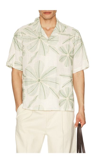Corridor Corridor Linen Applique Short Sleeve Shirt