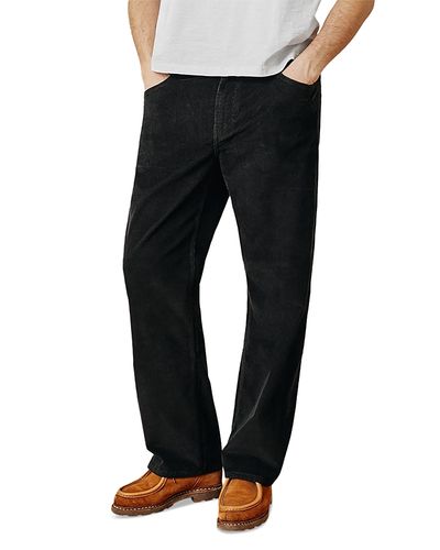 Corridor Corridor Relaxed Fit Stretch Cotton Cord 30 Jeans in Black