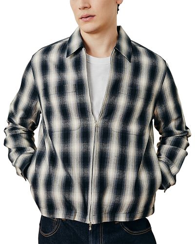 Corridor Corridor Zocalo Flannel Blur Zip Cotton Jacket