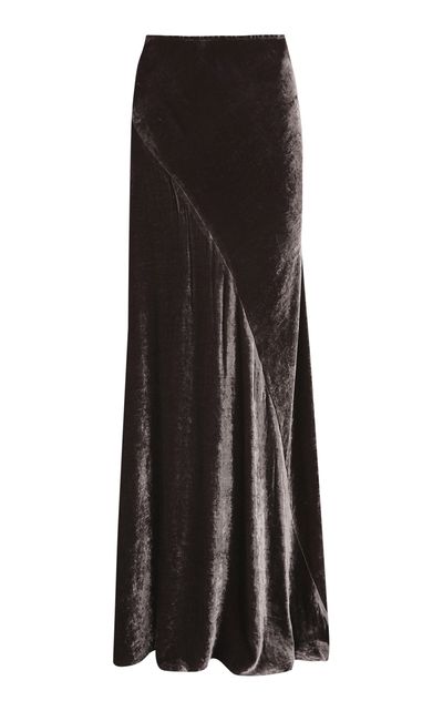 Cortana Cortana Iris Velvet Maxi Skirt