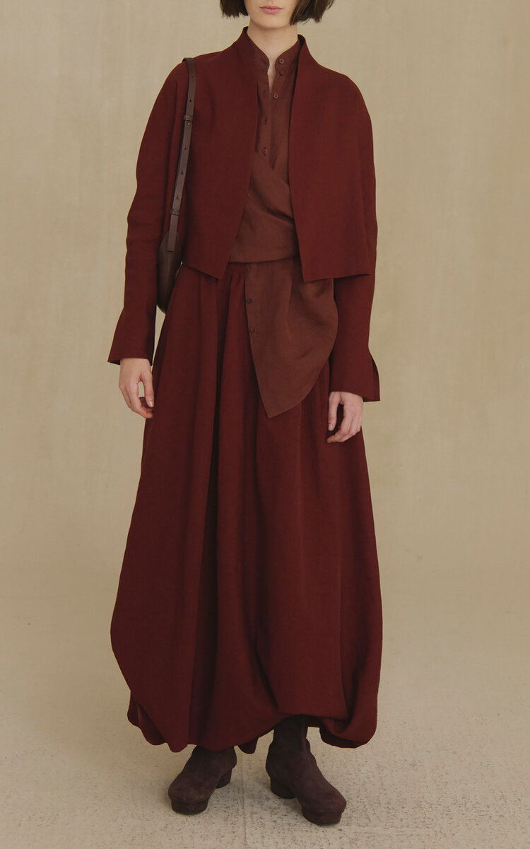 Cortana Cortana Margot LinenWool Maxi Skirt