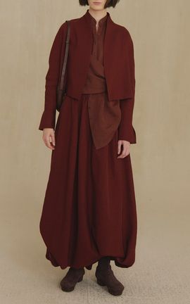 Cortana Cortana Margot LinenWool Maxi Skirt