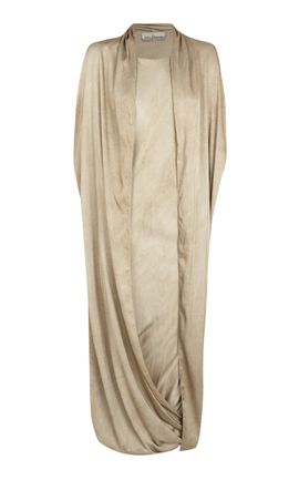 Cortana Cortana Mars Satin Maxi Cape Dress