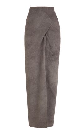 Cortana Cortana Sabina Asymmetric LinenBlend Midi Skirt