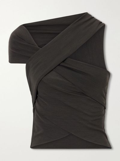CORTANA Myia asymmetrical crepe blouse