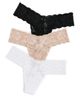 Cosabella Cosabella Never Say Never 3 Pack Low Rise Thong Black Sette White One - 6