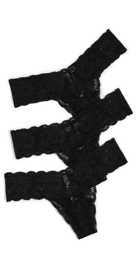 Cosabella Cosabella Never Say Never 3 Pack Low Rise Thong Blk Blk Blk One