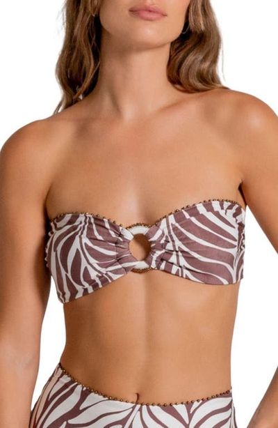 Cosita Linda Cosita Linda Bead Trimmed Bandeau Bikini Top