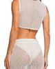 Cosita Linda Cosita Linda Sheer Crop Cotton Blend Crochet Cover-Up Top - 3