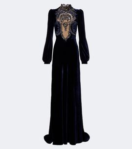 Costarellos Costarellos Aliska embellished velvet gown