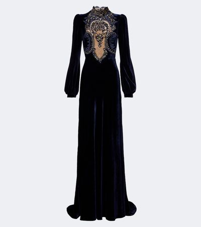 Costarellos Costarellos Aliska embellished velvet gown
