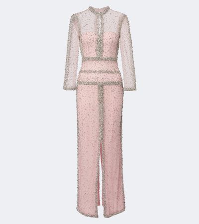 Costarellos Costarellos Belina embellished tulle gown