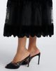 Costarellos Costarellos Belted lace and velvet cocktail dress - 5