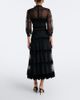 Costarellos Costarellos Belted lace and velvet cocktail dress - 6